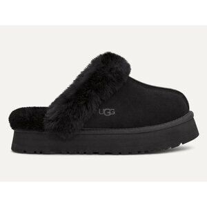 Ugg Women's Disquette Fur Slippers in Black